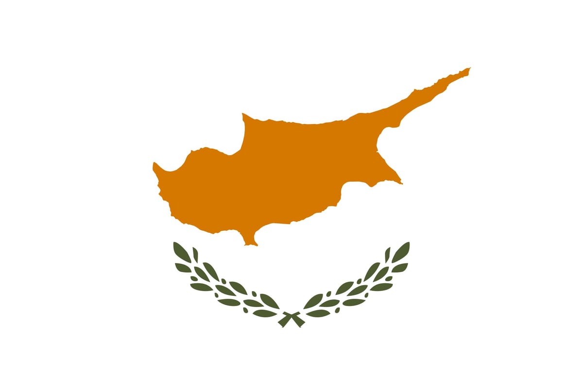 Mappa di Cipro bandiera