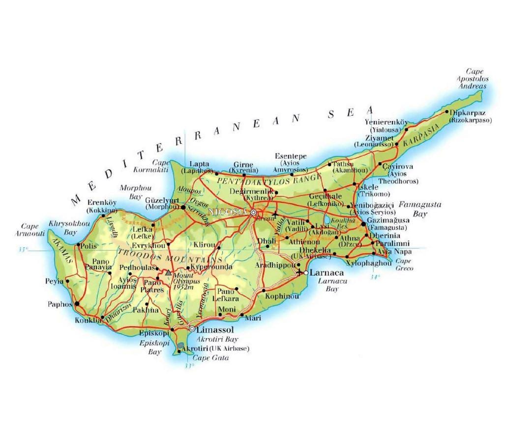 mappa di lapta Cipro nord