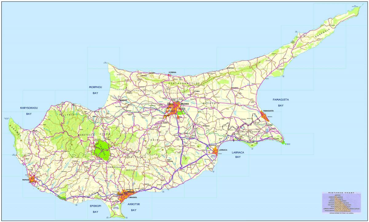 Mappa delle spiagge migliori a Cipro