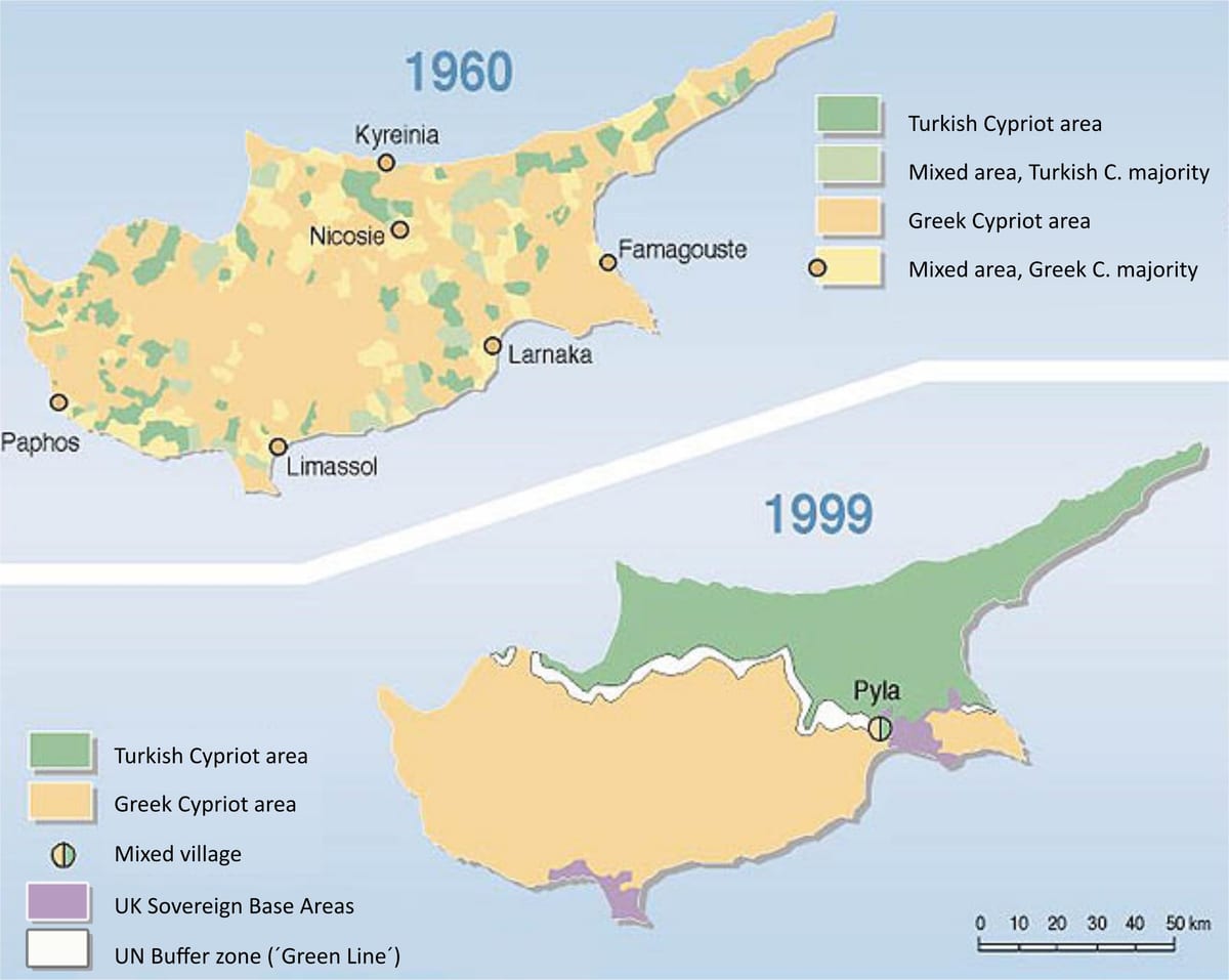 Mappa di turk Cipro