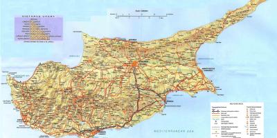 Cipro spiagge mappa