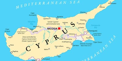 Capitale di Cipro mappa