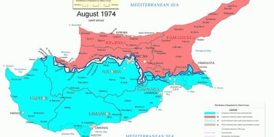 Mappa di Cipro divisione