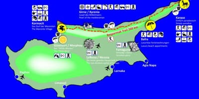 Cipro sentieri mappa