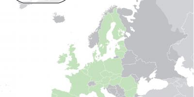 Mappa dell'europa che mostra Cipro