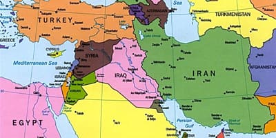 Mappa di Cipro medio oriente
