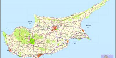 Una mappa di Cipro