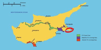 Mappa di kapparis Cipro