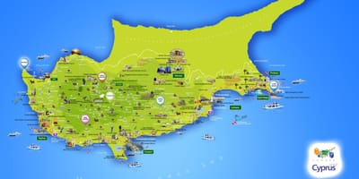 Mappa di spiaggia di lara Cipro