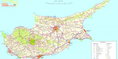 Mappa dettagliata Cipro