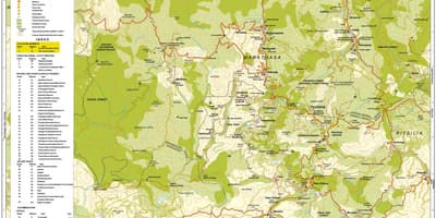 La mappa dei monti troodos Cipro